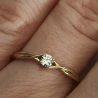 Gold Ring Zirconie Nur ein Smaragd | ergold