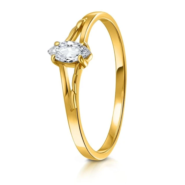 copy of Goldring mit Zirkonia SQUARE