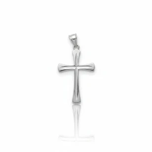 SCHÖNES GOLDENES KREUZ zweifarbiges Taufkommunion K02| ergold