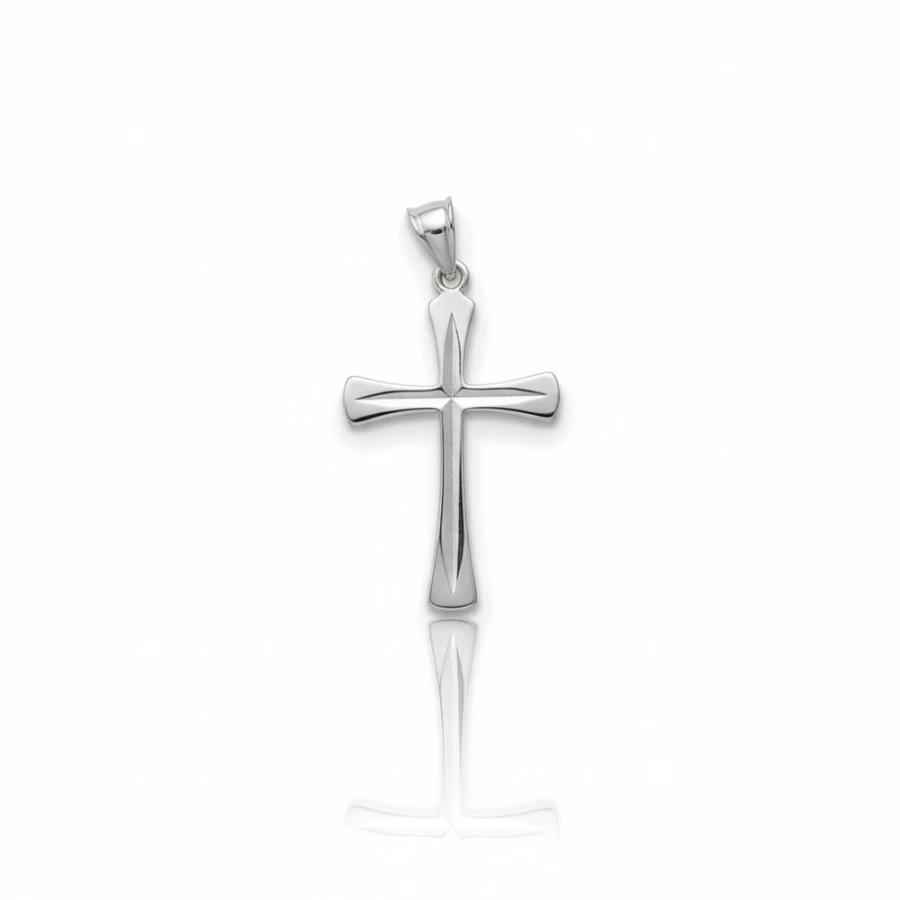 SCHÖNES GOLDENES KREUZ zweifarbiges Taufkommunion K02| ergold