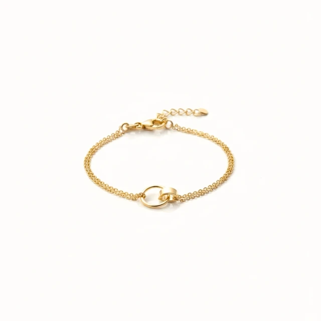 Pozłacana bransoletka kółko
