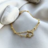 Pozłacana bransoletka  dwa SERCA próba 925 | ERgold