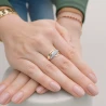 Eingestreuter Goldring mit feinen Strasssteinen P3.1560 | ergold