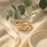 Eingestreuter Goldring mit feinen Strasssteinen P3.1560 | ergold