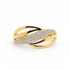 Eingestreuter Goldring mit feinen Strasssteinen P3.1560 | ergold