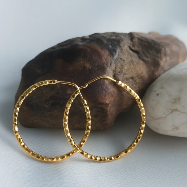 copy of Ohrringe aus vergoldetem Silber "Charm of the Night"