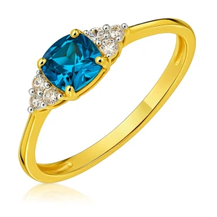 Goldring mit Strasssteinen SQUARE P2.1296 | ergold