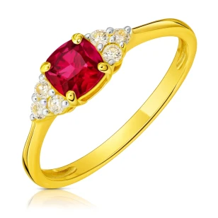Goldring mit Strasssteinen SQUARE P2.1296 | ergold