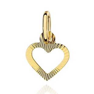Złota zawieszka próba 585 serduszko diamentowane