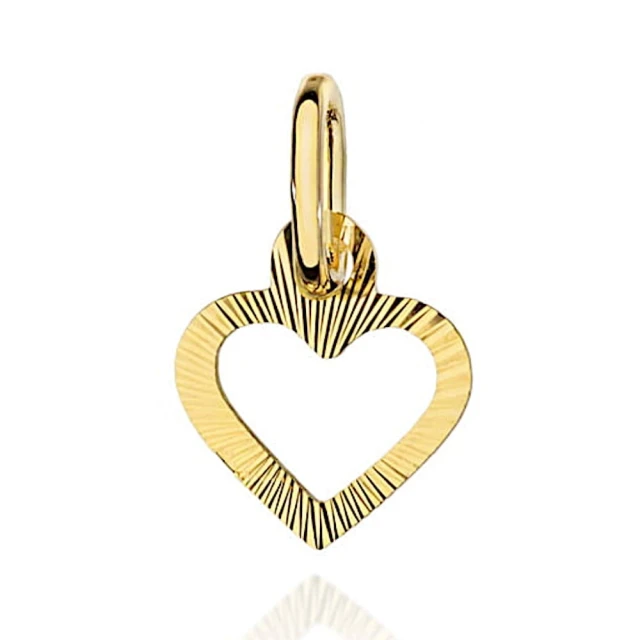 Złota zawieszka próba 585 serduszko diamentowane