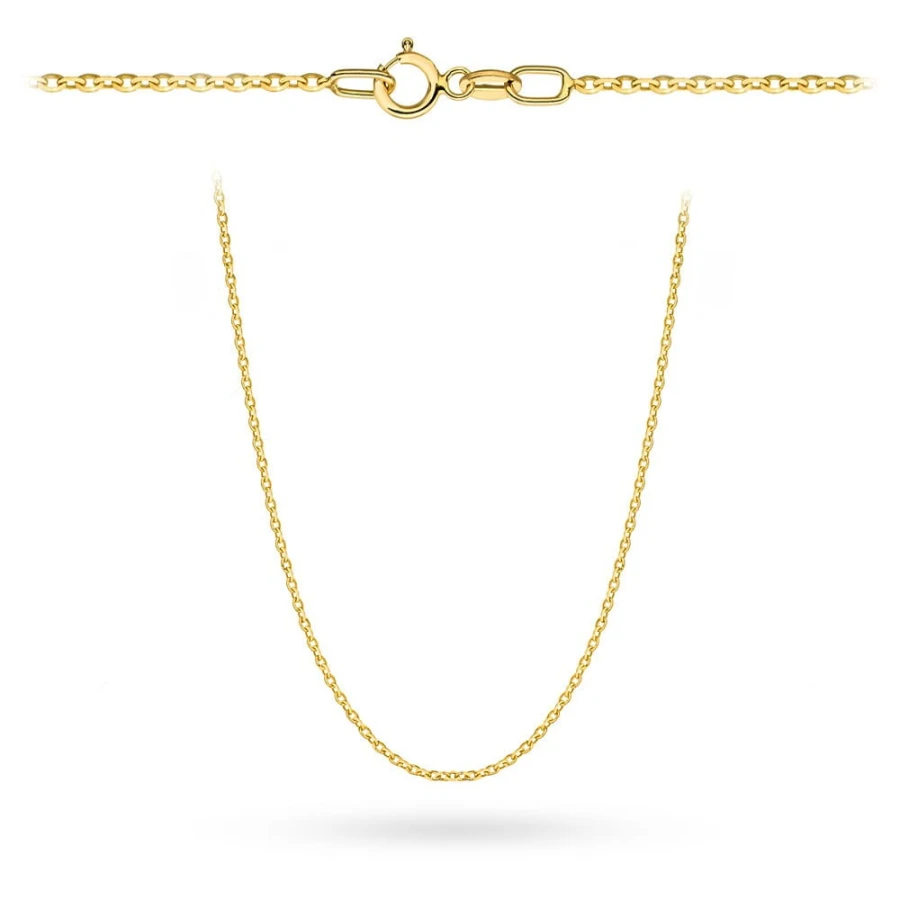 Łańcuszek złoty - splot rolo diamentowany 50 cm
