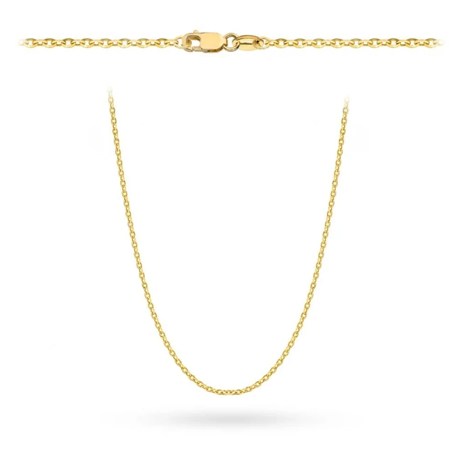 Łańcuszek złoty - splot rolo diamentowany 50 cm