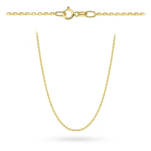 Łańcuszek złoty - splot rolo diamentowany 42 cm