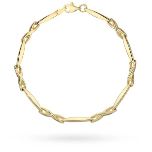 Bransoletka złota wydłużone elipsy z elementami ozdobnymi