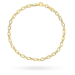 Bransoletka złota owalne elementy