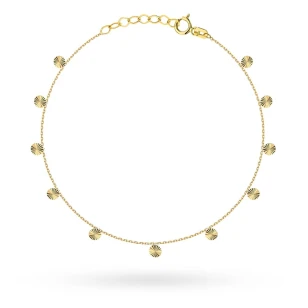 Bransoletka złota z diamentowanymi kółkami