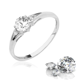 Gold Ring Zirconie Nur ein Smaragd | ergold