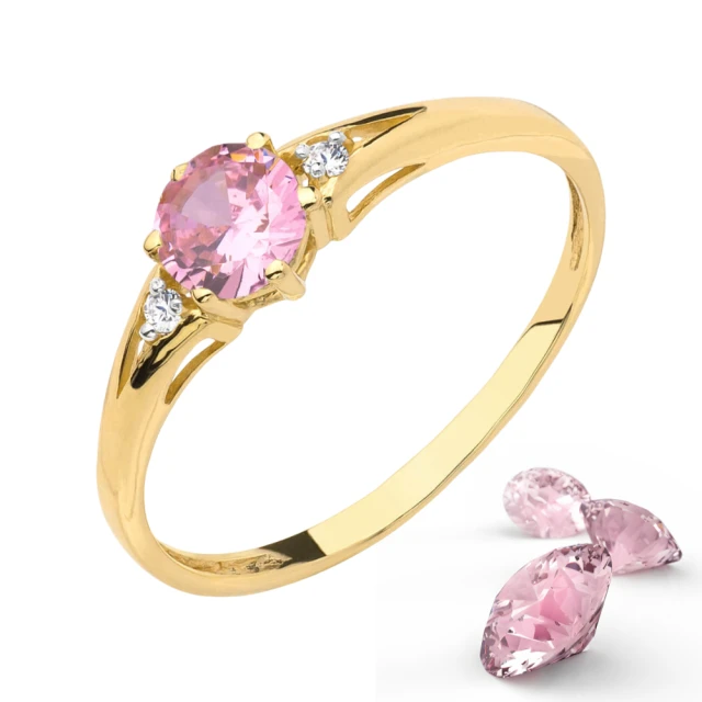 Gold Ring Zirkonie nur ein Smaragd