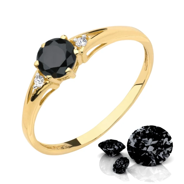 Gold Ring Zirkonie nur ein Smaragd