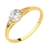 Gold Ring Zirkonie nur ein Smaragd