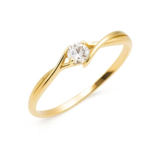 Gold Ring Zirconie Nur ein Smaragd | ergold