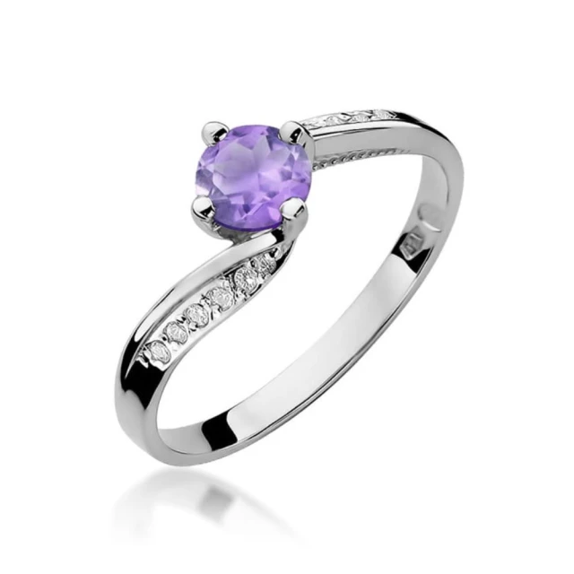 Gold Diamant Ring WeißGold EW-84 Amethyst