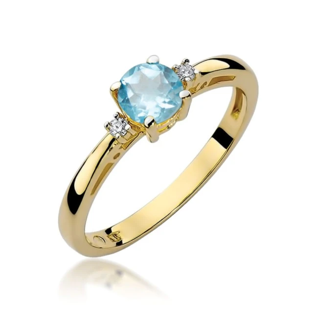 Goldring 585 mit Diamanttopaz 0,50ct
