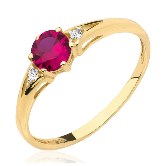 copy of Gold Ring Zirkonie nur ein Smaragd