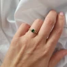 Gold Ring Zirconie Nur ein Smaragd | ergold