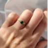 Gold Ring Zirconie Nur ein Smaragd | ergold
