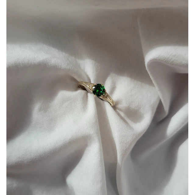 copy of Gold Ring Zirkonie nur ein Smaragd