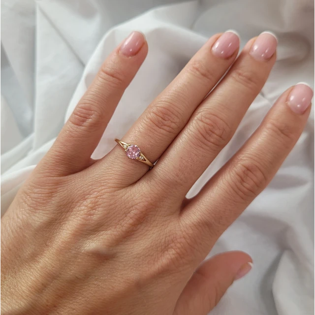 copy of Gold Ring Zirkonie nur ein Smaragd