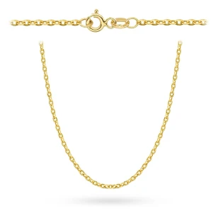 Łańcuszek złoty - splot rolo diamentowany 45 cm super lekki