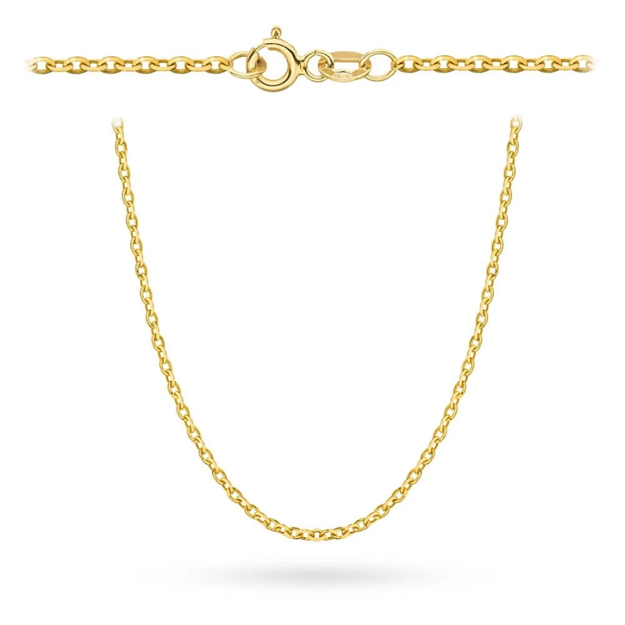 Łańcuszek złoty - splot rolo diamentowany 45 cm super lekki Łańcuszek złoty - splot rolo diamentowany 45 cm super lekki