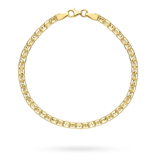 Złota bransoletka próba 585 diamentowana