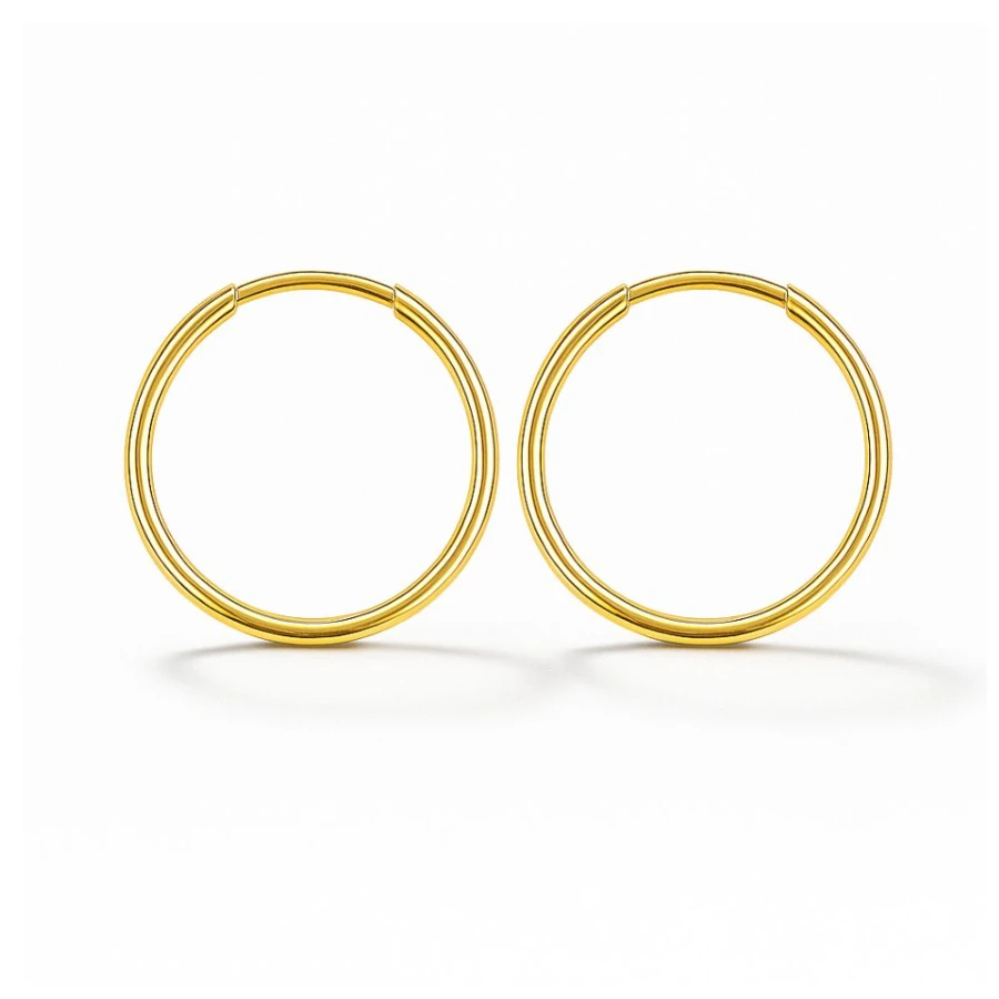 Gold Eclat Rad Ohrringe Durchmesser 1,5 cm KSG.01| ergold