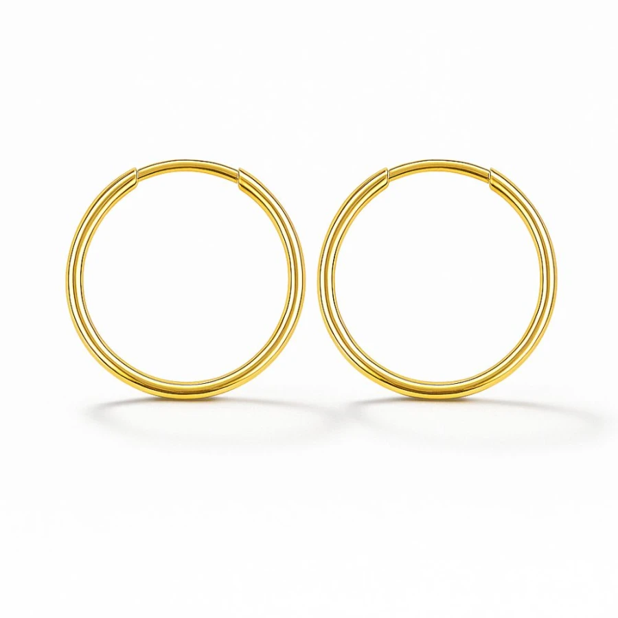 Złote kolczyki koła 2 cm próby 333 – klasyka i blask na co dzień | ERgold