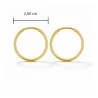 Gold Eclat Rad Ohrringe Durchmesser 2,0 cm KSG.02| ergold