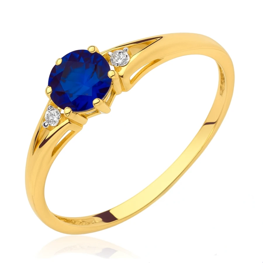 Gold Ring Zirconie Nur ein Smaragd | ergold