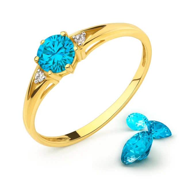 copy of Gold Ring Zirkonie nur ein Smaragd