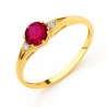 Gold Ring Zirconie Nur ein Smaragd | ergold