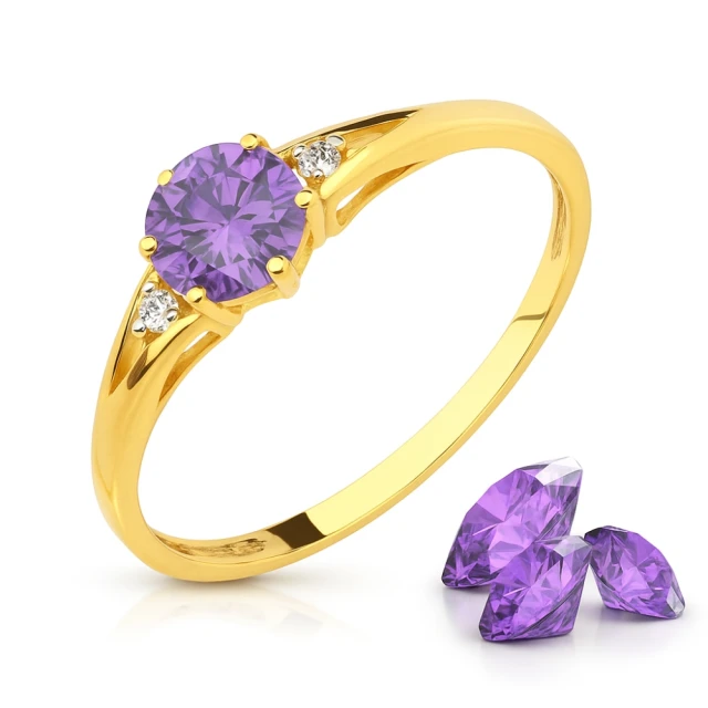 copy of Gold Ring Zirkonie nur ein Smaragd