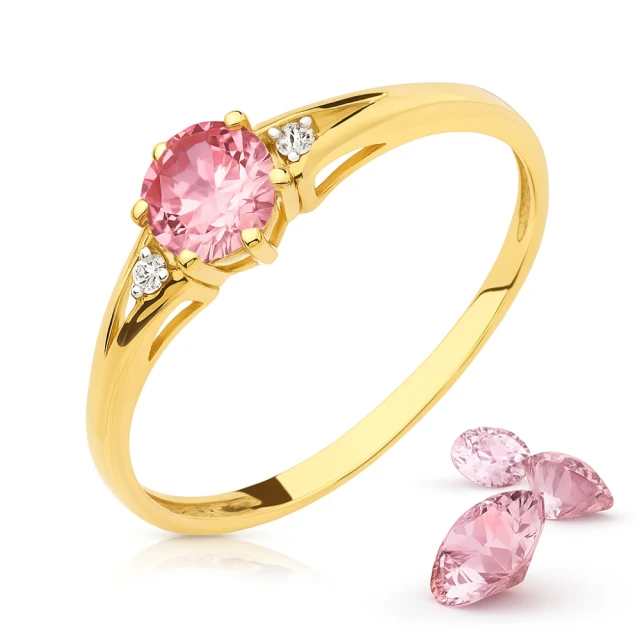 Gold Ring Zirkonie nur ein Smaragd