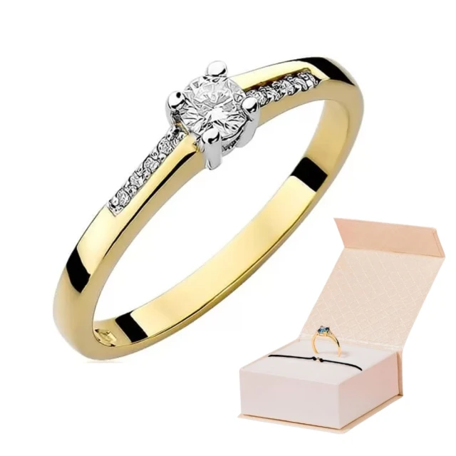 Gold Ring 585 mit Diamant Diamant Diamant 0.19ct