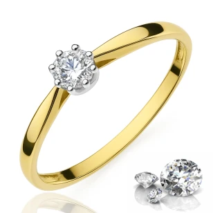 Goldring mit Strasssteinen SQUARE P2.1296 | ergold