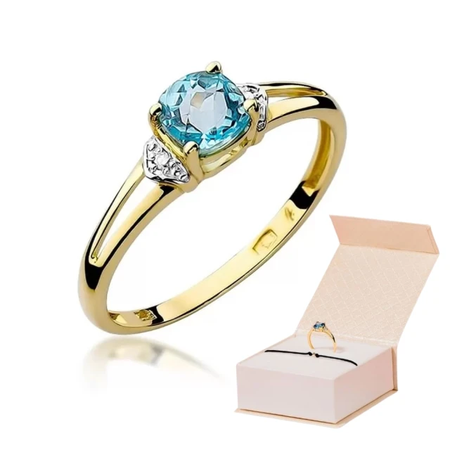 Goldring 585 mit Diamanttopaz 0,70ct