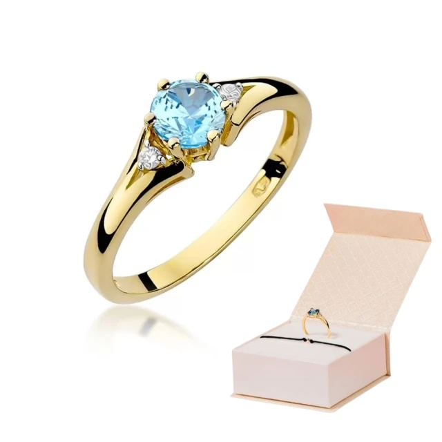 Goldring 585 mit Diamanttopaz 0,50ct