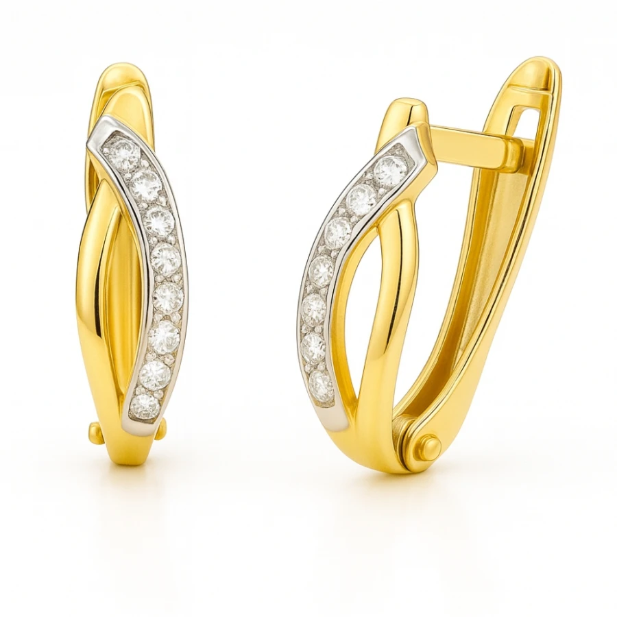 Gold Strass Ohrringe K3.2306 | ergold