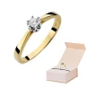 Złoty pierścionek z diamentem EY-295 0,12ct | ERgold