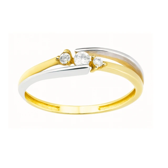 Zarter Goldring Zirkonia